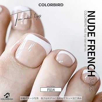 Amazon | COLORBIRD フットネイルチップ 足 24枚 ベージュ